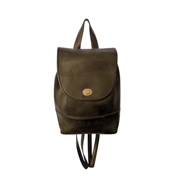Vintage Coach 801-08 Leather Backpack | Glove-Tanned Cowhide | Black main image 5